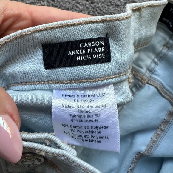 Veronica Beard Carson Ankle Flare High Rise Jeans - Picture 4 of 8